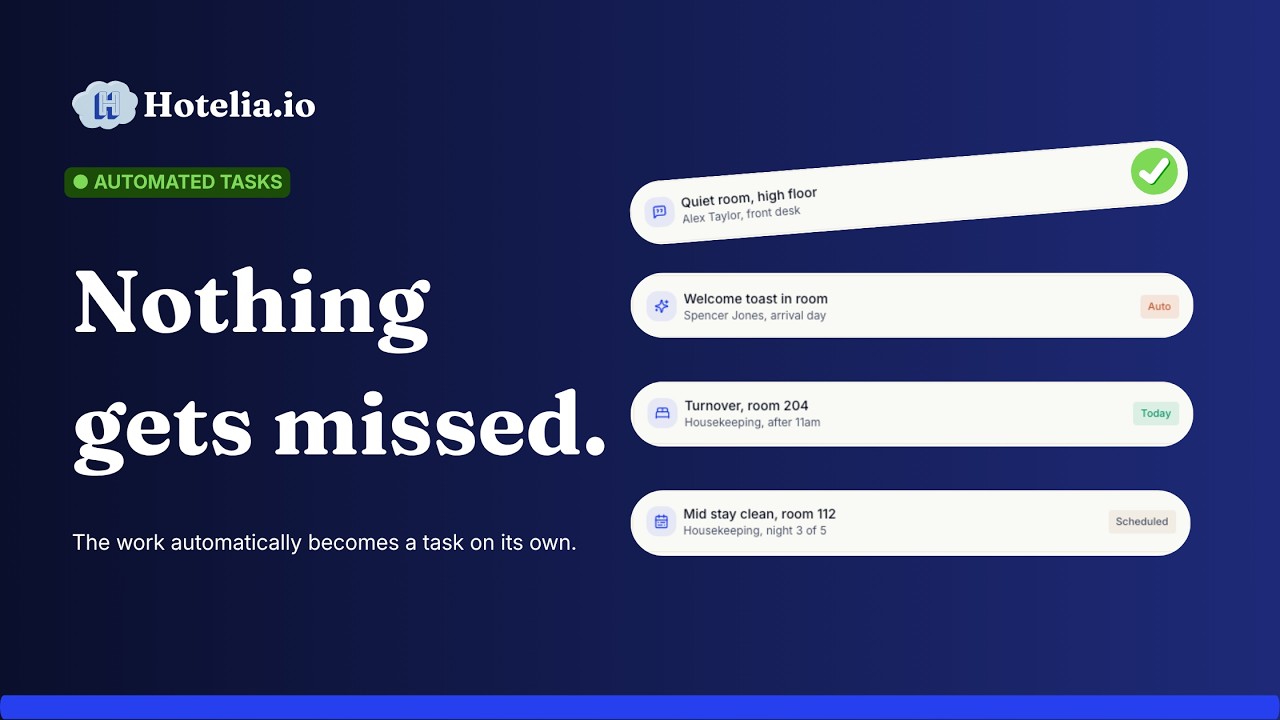 Hotelia task automation walkthrough video
