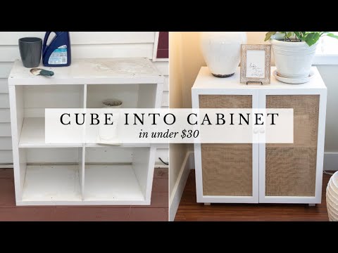 Transforming Cube Storage into Cabinet in Under $30 - DIY Hack!
