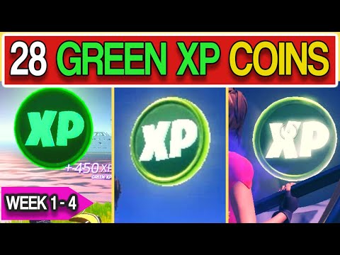 Fortnite All XP Coin Locations - Chapter 2 Season 2 WEEK 1 to WEEK 4 (All Green XP Coins)