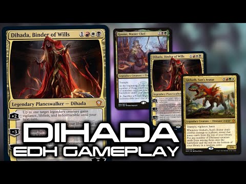 Dihada Commander Game Play vs Gyome vs Gishath | Dominaria United | Magic Online | tribalkai