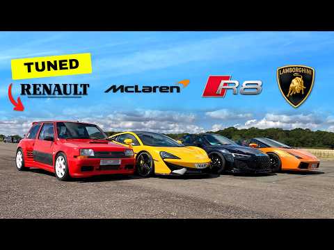 1980's RENAULT 5 vs SUPER CARS..