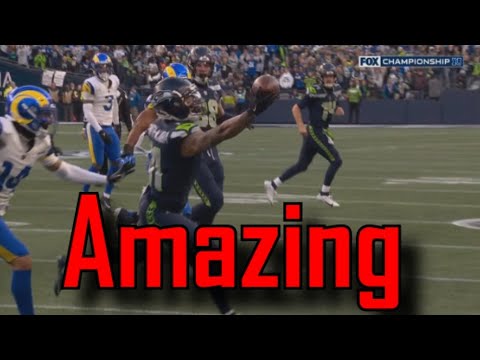 Jaxon Smith-Njigba makes an AWESOME one-handed catch | Seattle Seahawks Vs Los Angeles Rams