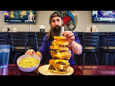 THEY CALL THIS 'THE HEART ATTACK CHALLENGE' | LUKE'S 60OZ BURGER IN TENNESSEE | BeardMeatsFood