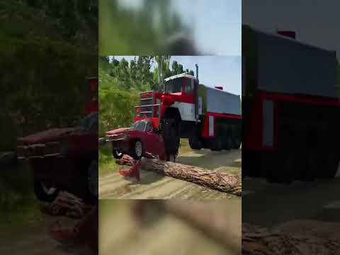 Gigantic Monster Machine Smashes Cars - Beamng drive #shorts