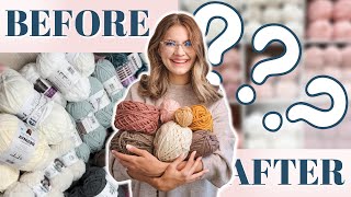 The best way to organize your yarn stash!🧶 Aesthetic & functional!😍