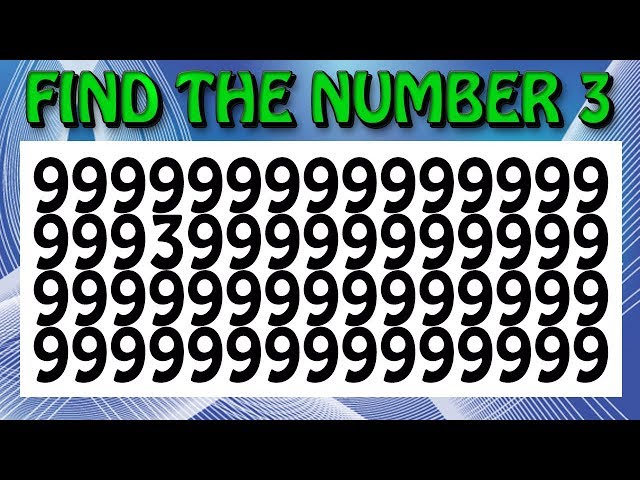 Find the odd Number - Letter - Spot the difference game. SDDEFAULT Thumbnail