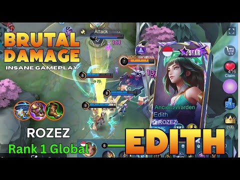 93% Win Rate No.1 Edith Insane Damage - Top 1 Edith Gameplay - Mobile Legends