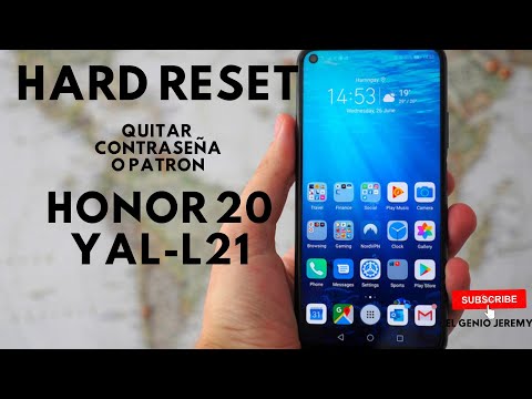 HARDRESET HONOR 20 YAL-L21 | QUITAR CONTRASEÑA | FORMATEAR CELULAR| HONOR 20