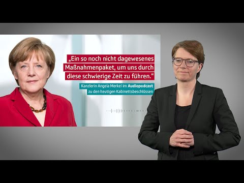 Aktueller Audiopodcast der Kanzlerin in Gebärdensprache (DGS)