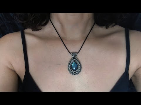 How to Wire Wrap a Teardrop Pendant (Beginner Tutorial) | Wire Wrapped Jewelry