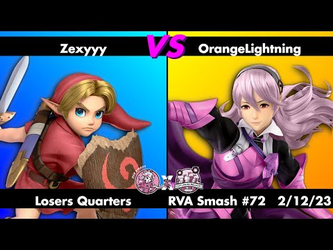 RVA Smash #72: Zexyyy (Young Link) vs OrangeLightning (Corrin) - Losers Semis - Smash Ultimate SSBU