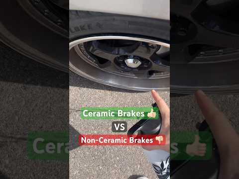 Ceramic Brake Pads VS Non-Ceramic Brake Pads! 🛞 #cars #shorts #mechanic #ceramic