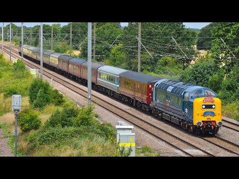 Deltic 55009 ‘Alycidon’ passing Marholm ECML