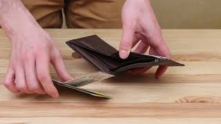 Чоловічий портмоне із затискачем для купюр Boston 18827 коричневий