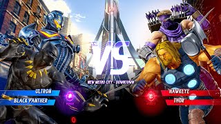 Marvel vs Capcom  Infinite : Ultron & Black panther  VS  Hawkeye & Thor - pc Gameplay 1080p