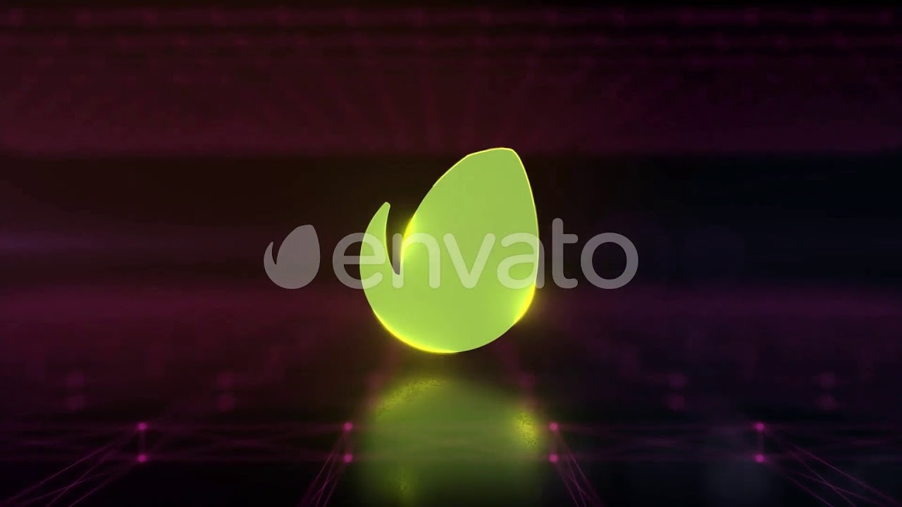 Glowing Glitch Logo | After Effects Template | Logo Stings