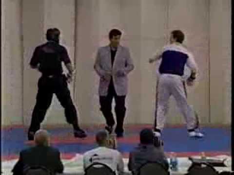 Ross Levine vs Joey Greenhalgh 2005 Pan American Internationals Karate Tournament