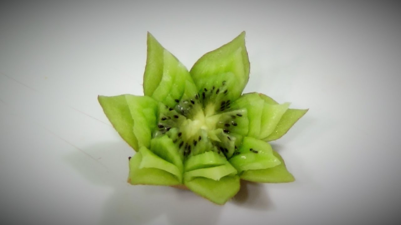 #125 How to make leyered kiwi flower / Jak zrobić warstwowy kwiat z kiwi