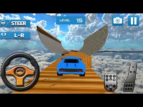 Impossible Tracks Car Game: Advence Car Stunts Simulator - New Car Unlocked Blue Car Gameplay 3D