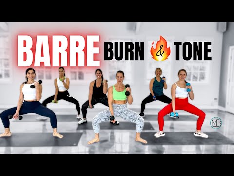50 MIN BARRE BURN & TONE ⟫ Full Body Definition Workout ⟫ NO REPEAT