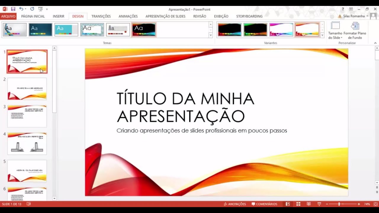 PowerPoint 2013 em diante - Apresentação de slides profissional em poucos minutos