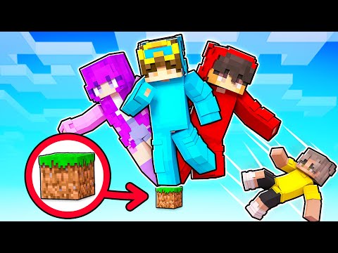 Minecraft But We’re On ONE TINY BLOCK!