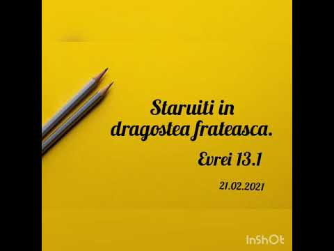Stăruiti în dragostea frățească