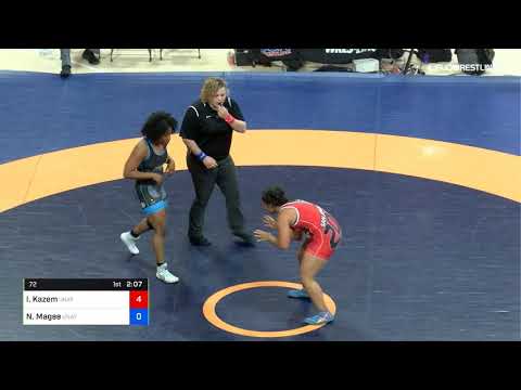 72 Kg Rr Rnd 1 Iman Kazem Unattached Vs Nahiela Magee Unattached