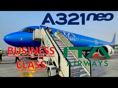 ITA Airways A321neo Business Class | Rome to Dubai Full Experience