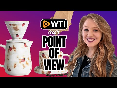 Handcrafted Pour Over Coffee Maker Set with Coffee Cup with Strawberry Pattern 20 Count Paper Filter V60 Drip Coffee Maker 20 oz Coffee Dripper (Strawberry) - WTI product video review