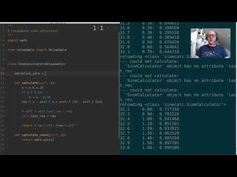 Interactive Programming with Python: Reloading code while it's running