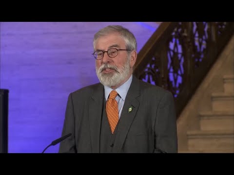 Former Sinn Féin President Gerry Adams address event to mark Good Friday Agreement 25th anniversary