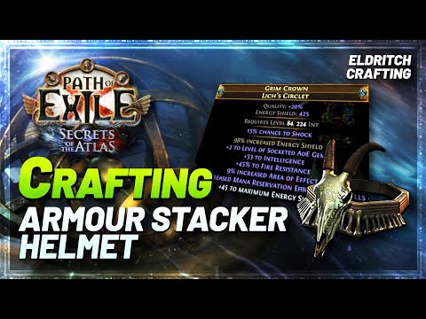 PoE 3.26 - Crafting a BUDGET Armour Stacker Helmet