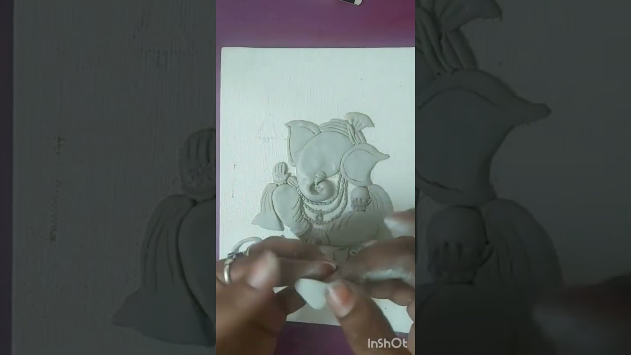 #3d clay art #3d painting #clay mural #airdry clay art #diy on clay#canvas clay art#