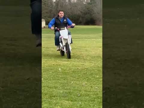 My dad decided to hop on a friends yz 85 today and it didn’t end well