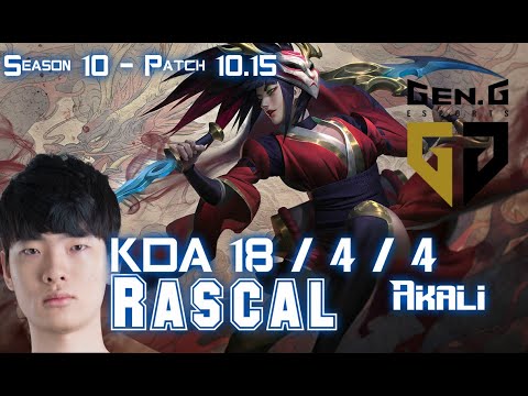 Gen Rascal AKALI vs AZIR Top - Patch 10.15 KR Ranked
