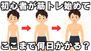【雑学】初心者が筋トレ始めてかっこいい体になるまで最短何日かかる？