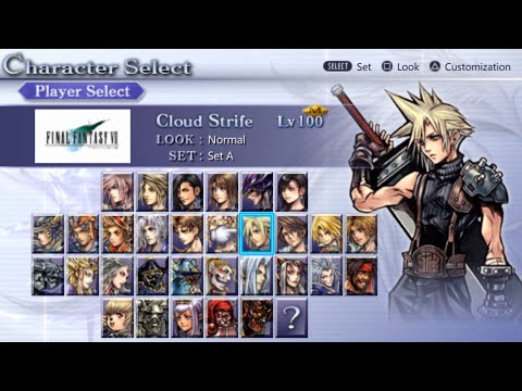 Dissidia 012 [duodecim] Final Fantasy All Characters [PSP]