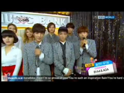[CUT] 140117 B1A4 - Backstage Interview at KBS Music Bank