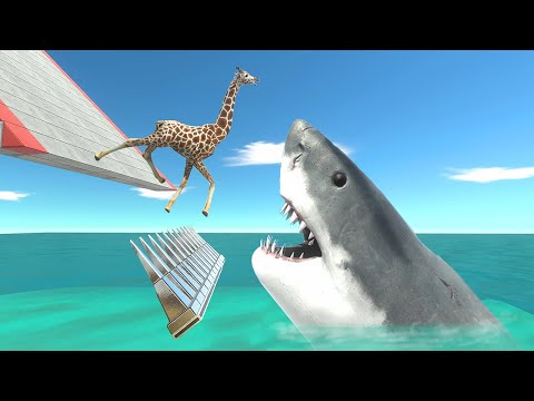 Slide Into Pool With Aquatic Predators - Animal Revolt Battle Simulator