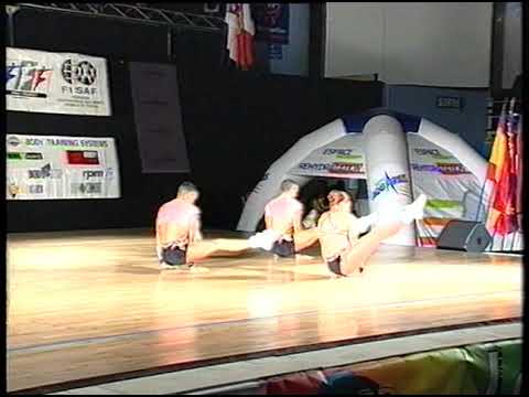 Noemi Irurtia, Jordi Rubio, Jordi Becerril (Spain) - 2002 FISAF World Aerobic Championship