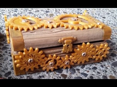 Moving Gears Steampunk Dice Box - Available on Etsy