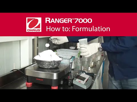 Recepturowanie przy użyciu wagi OHAUS z serii Ranger 7000