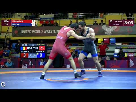 1/8 GR - 63 kg: D. ISLAMOV (MDA) v. R. BILICI (TUR)