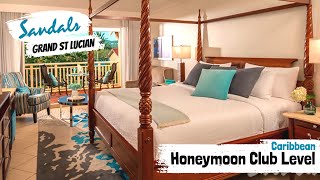 Caribbean Honeymoon Club Level HC | Sandals Grand St Lucian | Full Walkthrough Room Tour &amp; Review 4K
