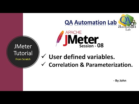 JMeter Tutorial S-08 | Correlation in JMeter| User defined variables in JMeter |