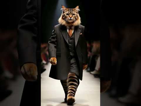 Adorable Cat and Dog Ramp Walk Like Supermodels 🐾✨ #Shorts”