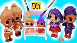 DIY Makeover LOL Surprise Lil Sisters Peanut Butter & Jelly Craft Painting Video