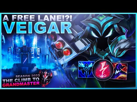 I HAVE A FREE LANE!?! VEIGAR - Climb to Grandmaster | League of Legends