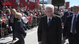25 aprile, Mattarella accolto da applausi a San Severino Marche